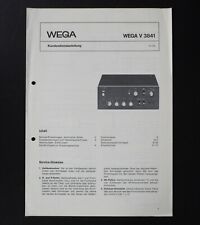 Original WEGA V 3841 Vollverstärker Service Manual / Service Anleitung S-3