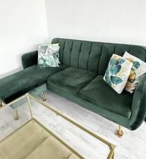 gebrauchte sofas Grün Samt