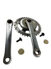 Sugino 170 Vintage Chrom Kurbelsatz 1-fach Schrauben Staubkappen Hollandrad