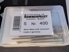 Sommerfeldt N-Oberleitung 5x Nr. 400 - OVP Betonmast matt vernickelt