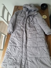 Daunenmantel Lang, Gr. L, Grau
