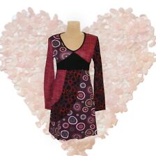 TRAUMHAFTE Long Tunika Edles Patchwork Gr.42 EXTRAVAGANTES Longshirt Beere