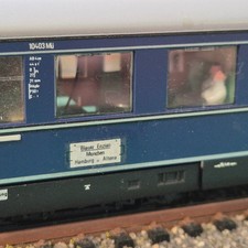 Rivarossi H0 Von 2900 Blauer Enzian, 1 Wagen 10403Mü DB Figuren Licht AuBox/2514