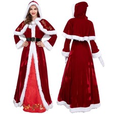 Damen Weihnachtsfrau Cosplay Kostüm Santa Claus Deluxe Erwachsener Weihnachts