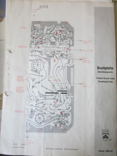 Grundig druckplatte 1968 - druckplatte,