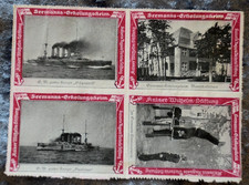 66150 4 Vignetten Kaiser Wilhelm Stiftung 1. WK Kreuzer Gneisenau Kreuzer