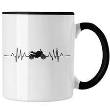 Trendation - Motorradfahrer Geschenk für Männer Motorrad Tasse mit Spruch Kaffee