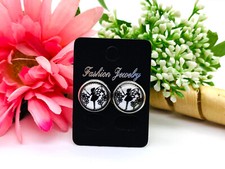 1 Paar Cabochon Ohrstecker 12