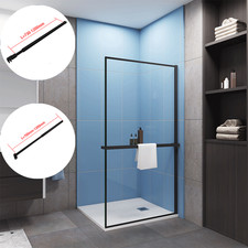 8mm NANO Glas Walk in Dusche Duschwand mit Ablagebrett & Stabilstange