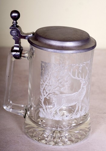 Bierkrug aus bleikristall - bierkrug,