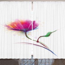 Blume Rustikale Gardine Aquarell Mohnblumen Blume