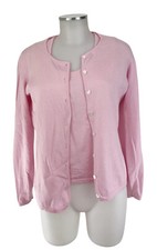 Gran Sasso twin set 48 /it 42/D rosa Strick Top + Cardigan 70% Wolle 20% Seide