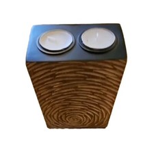 Rustic wooden tea light holder.  Reclaimed, upcycled, handmade.
