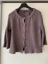LUISA CERANO Damen Jacke Strickjacke aubergine Gr. 40 Schurwollmischung