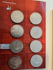 8 Stück silbermünzen 1 oz 999 Wiener Philharmoniker  Stempelglanz 1,5€ Nennwert.