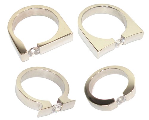 Edelstahlringe damenring 5mm - damenring,