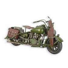 9932140-d Nostalgie Modell-Auto Oldtimer Motorrad Militär 17x16x34cm