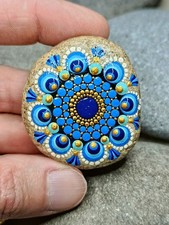 Mandala stein blau - mandala,