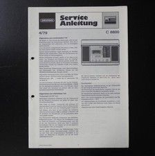Original GRUNDIG C8800 Radio Recorder Service Manual/Anleitung S41