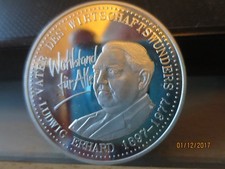 Deutsche Silber Medaille-Ludwig Erhard 1897-1977,Vater des Wirtschaftswunders 93
