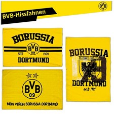 BVB Hissfahne Borussia Dortmund mit Stadtwappen Balkonfahne 1909 Flagge Fahne