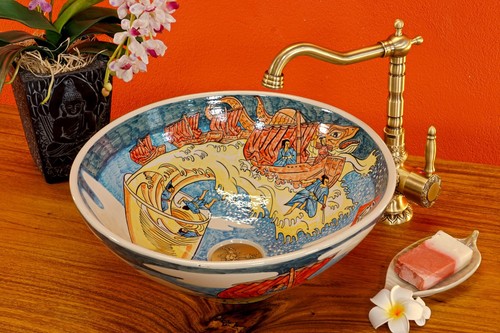 Keramik antik stil waschschale - keramik,