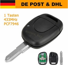 Funk Fernbedienung Schlüssel Rohling für Renault Twingo Clio II Megane PCF7946