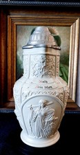 Bierkrug Zinndeckel Mettlach