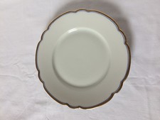 6 Stück  Hutschenreuther Selb  Kuchenteller weiß mit blau und Goldrand Porzellan