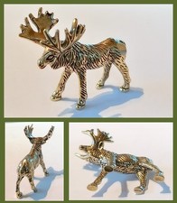Messing Figur Elch Rentier