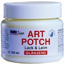 Serviettenkleber Lack & Leim glänzend 150ml + 2 Servietten für Serviettentechnik