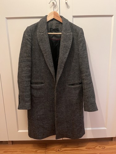 Zara mantel wolle fischgrät - mantel,