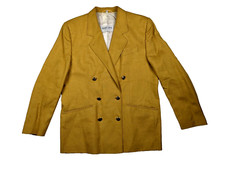 MARCONA DESIGN Exclusiv Blazer Damen 42 Beige Viskose/Seide Zweireihig Jacke