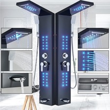 Schwarz Duschpaneel LED