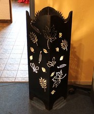 Ramster Feuersäule "Herbstlaub", Feuerkorb, Feuerstelle, Terrasse, Garten