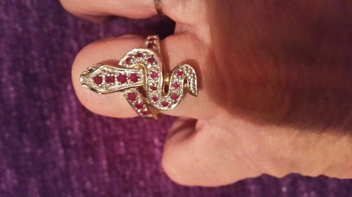 Echt gold ring rubine safire - gold,
