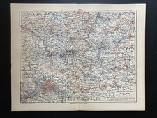 antike historische Landkarte: Brandenburg um 1900