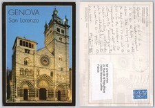 x03834 San Lorenzo Kathedrale Genua Italien Postkarte 2007 Stempel
