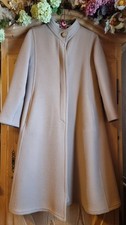 Wollmantel Damen Gr.38 Beige/Braun Piacenza Vintage