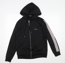 boohooMAN schwarzer Hoodie mit