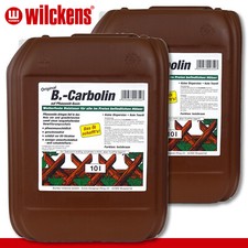 Wilckens 2 x 10 l B.-Carbolin Holzschutzlasur braun wetterfest Zaun Verwitterung