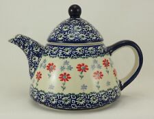 B-Ware Bunzlauer Keramik Teekanne spitz, Kanne für 0,9Ltr. Tee (C005-P232)