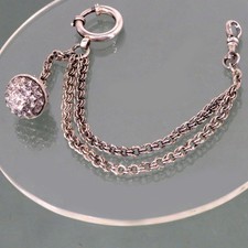 Silber Uhrenkette  Chatelaine