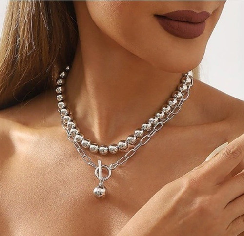 Zara silber kugel - kugel, perlenkette