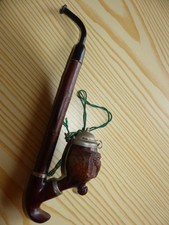 Antike Tabakpfeife, Gesteckpfeife aus Volkstümlicher Bauernstube, Sammlerstück