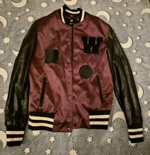 Vintage college jacke herren XS Lila / Kunstleder H&M wie Neu