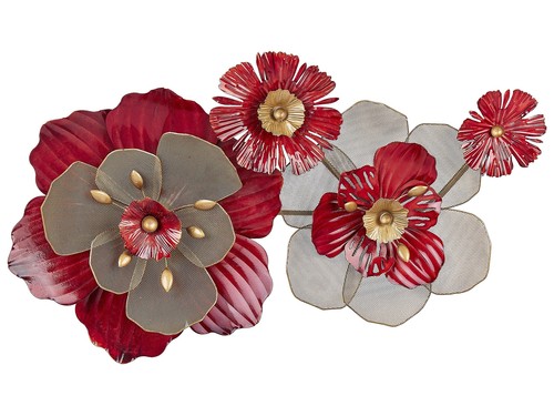 Wanddekoration blumen metall - wanddekoration,