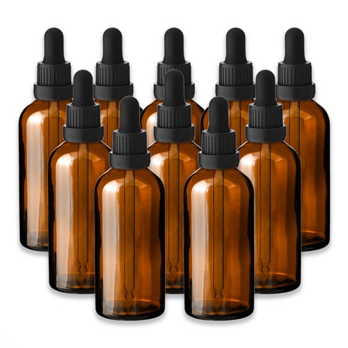 10x braune glasflasche 100 - braune,