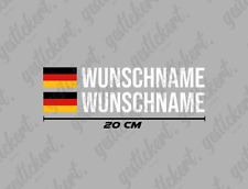 2x 20 cm Aufkleber Name & Flagge Auto Racing Motorsport Rennfahrer Sticker JDM