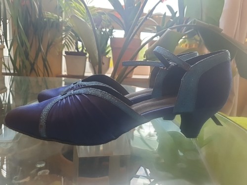 Tanzschuhe blau glitzer - glitzer, gr